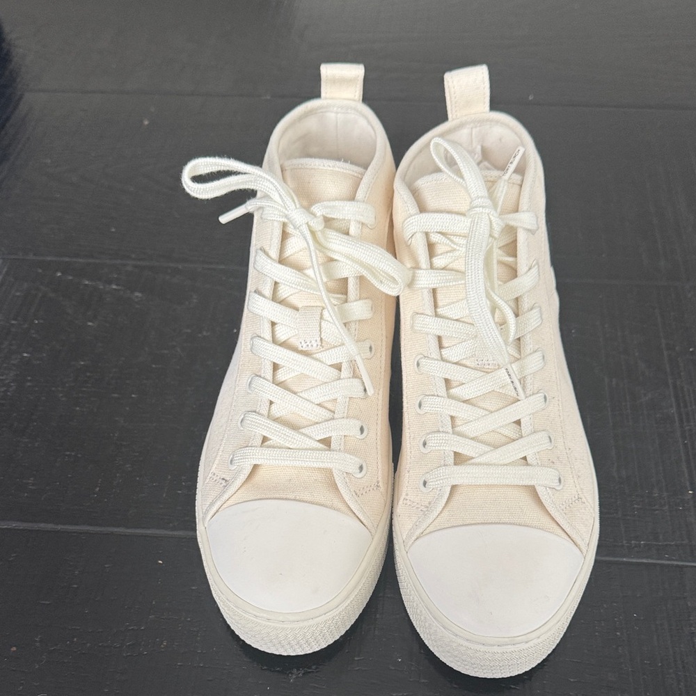 Tory Burch Cream High-Top Sneakers